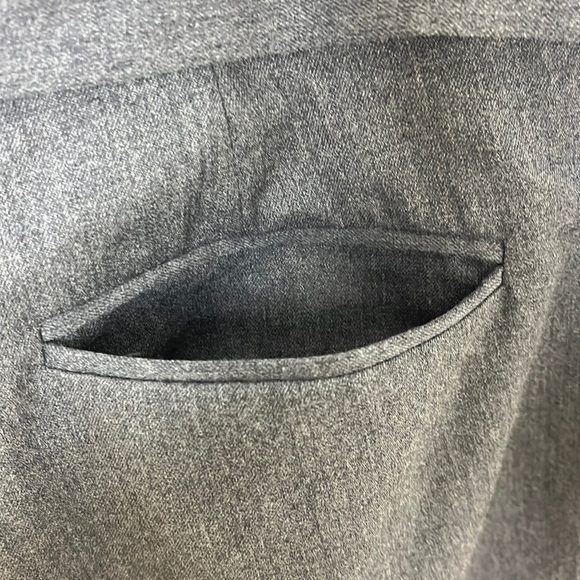 Zara Grey Button Dress Career Business Straight Leg Pants Size Large - Picture 8 of 11